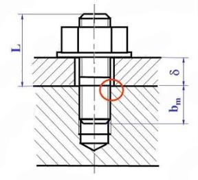 Drawing of double stud connection