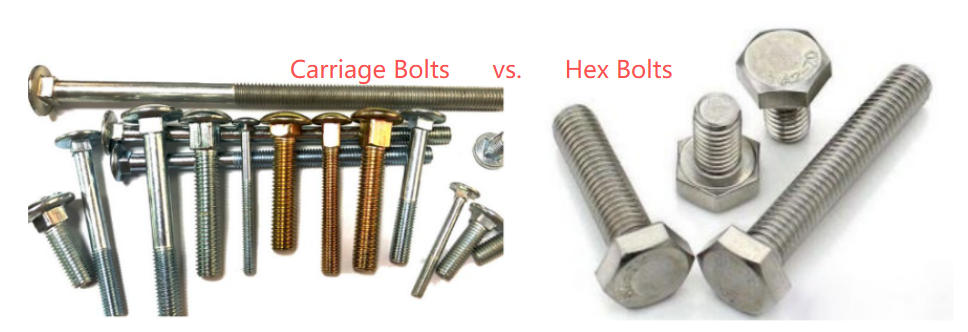 carriage bolts vs. hex bolts