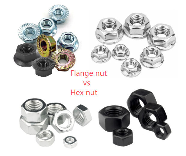 flange nut vs hex nut